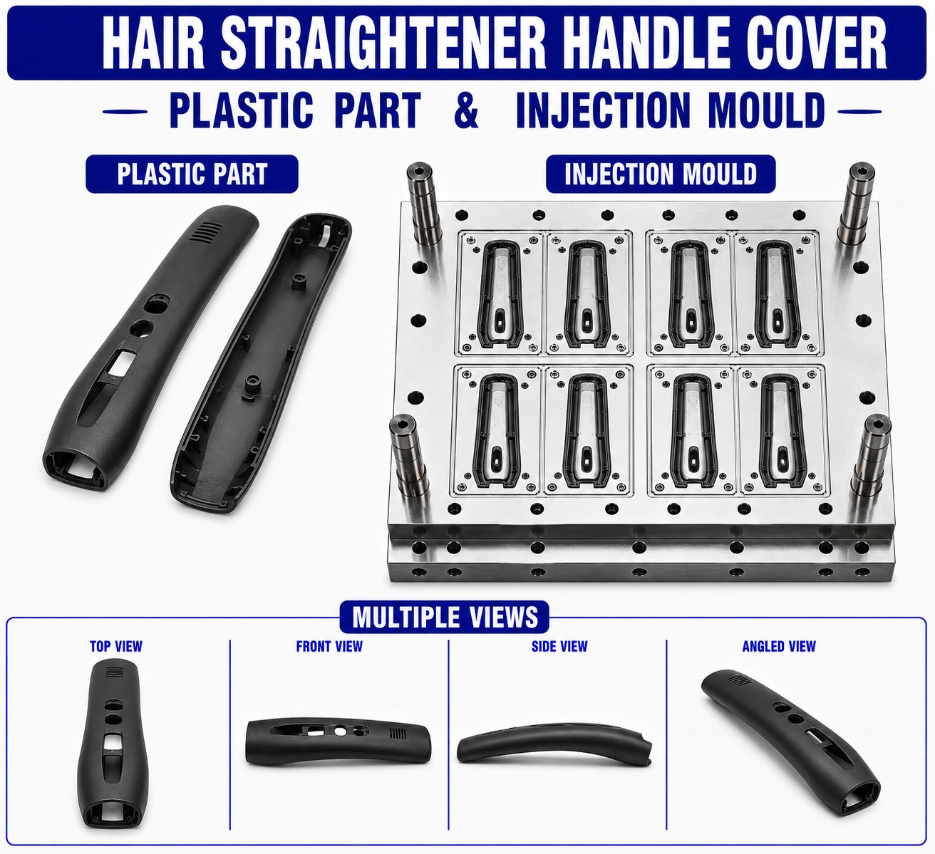 Hair Straightener Plastic Handle Cover Mould and Moulding Service